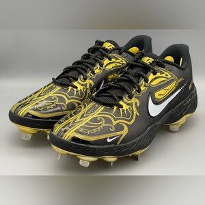 Nike Alpha Huarache Elite 3 Low Baseball Cleats CV3553-001 Black Gold Size 7.5